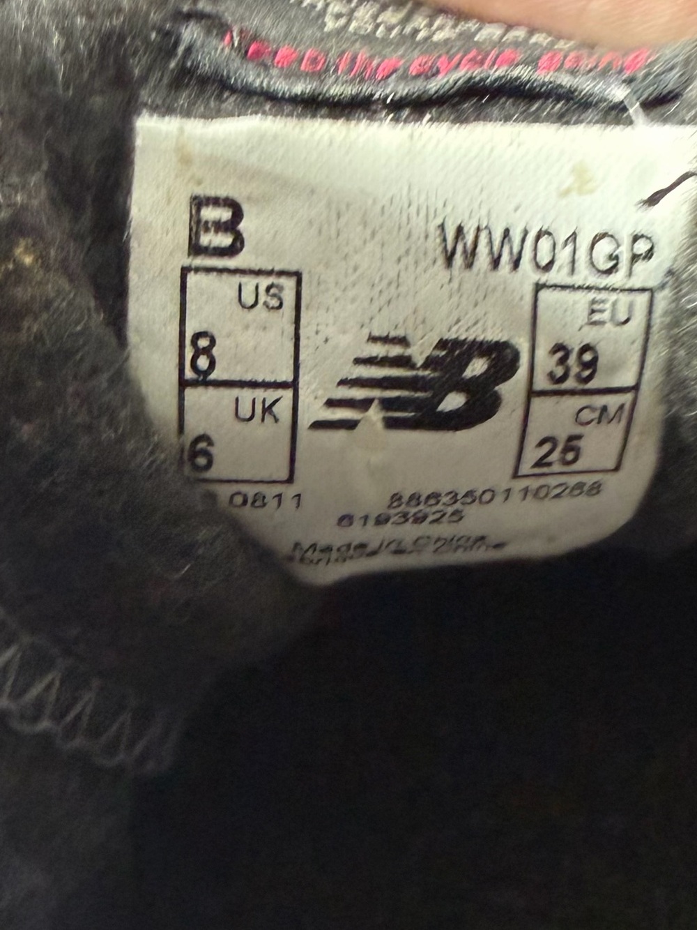 New Balance Gray Sneaker with Pink Accents and Light Blue Laces - Picture 7 of 11